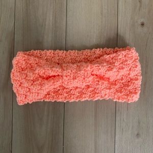 Handmade Peach Knit Headband